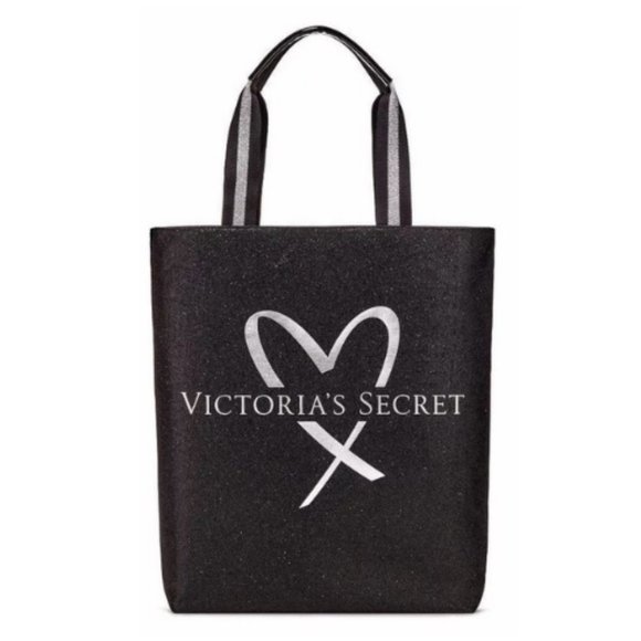 Victoria's Secret Black Sparkle Tote Bag - Picture 1 of 2